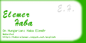 elemer haba business card